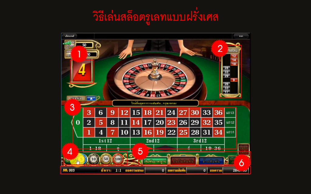 วิธีเล่นเกม จีคลับสล็อตรูเลทแบบฝรั่งเศส French Roulette Online