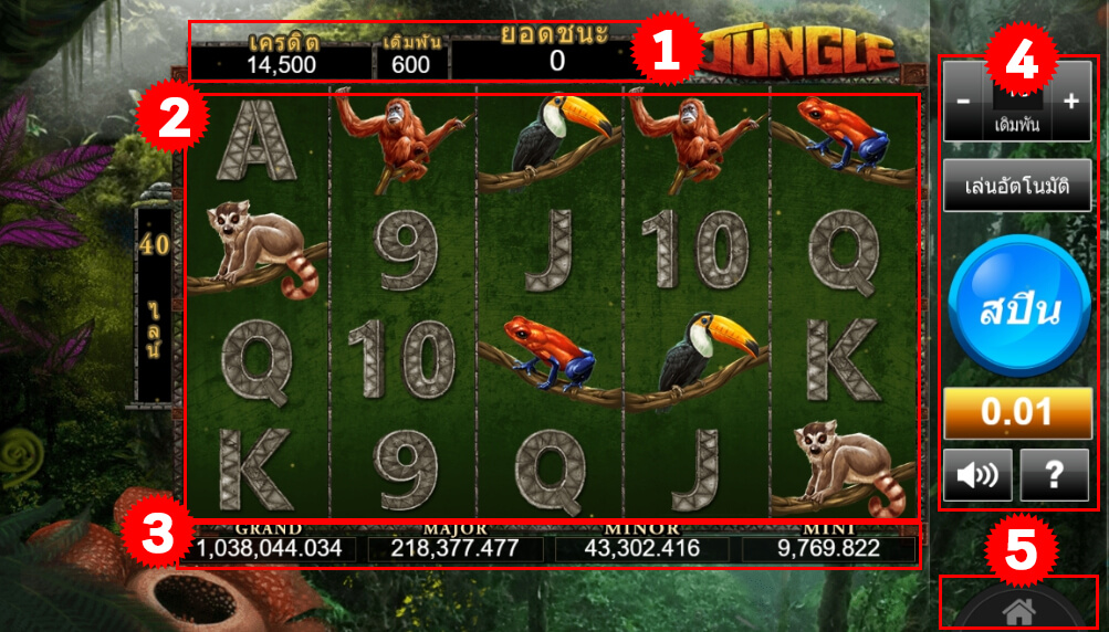 วิธีเล่น สล็อตเกมสัตว์ป่า Slot Online Jungle