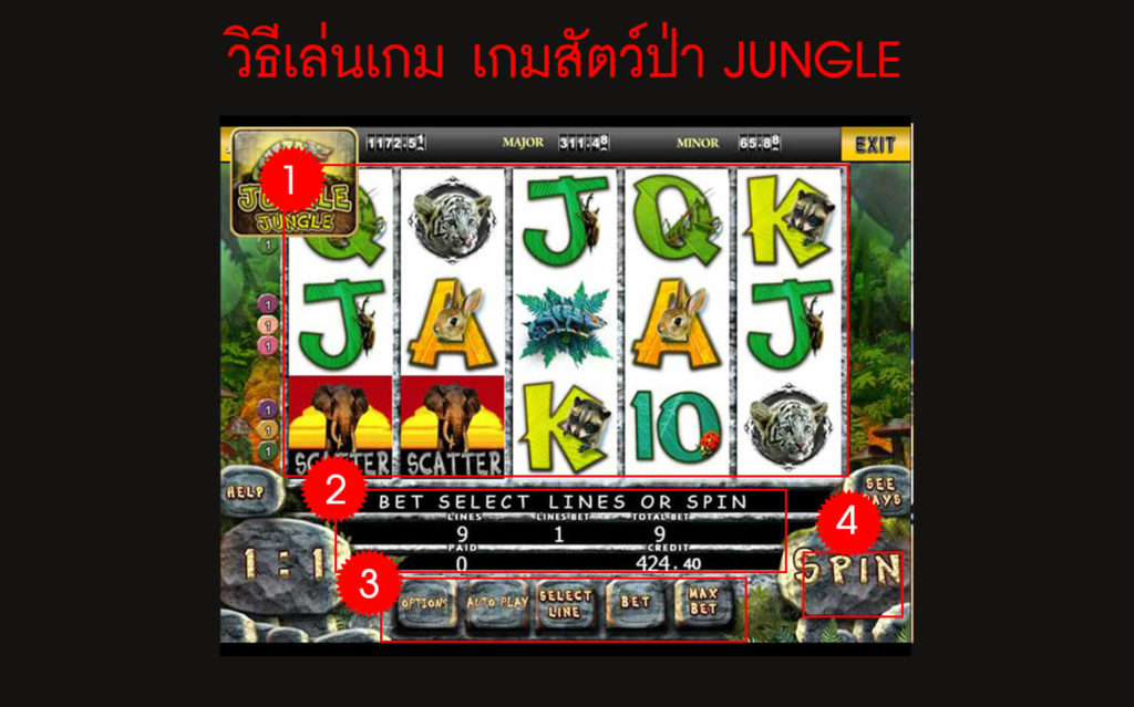 เทคนิควิธีเล่น เกมสัตว์ป่า JUNGLE JUNGLE SLOT