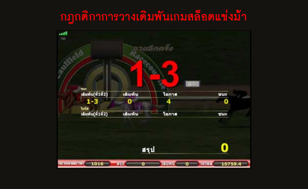 กฎกติกาการวางเดิมพันเกมสล็อตแข่งม้า (Lucky Pony